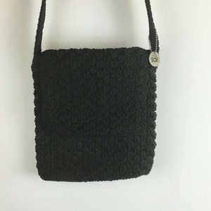The Sak Black Crochet Small Crossbody Shoulder Bag
